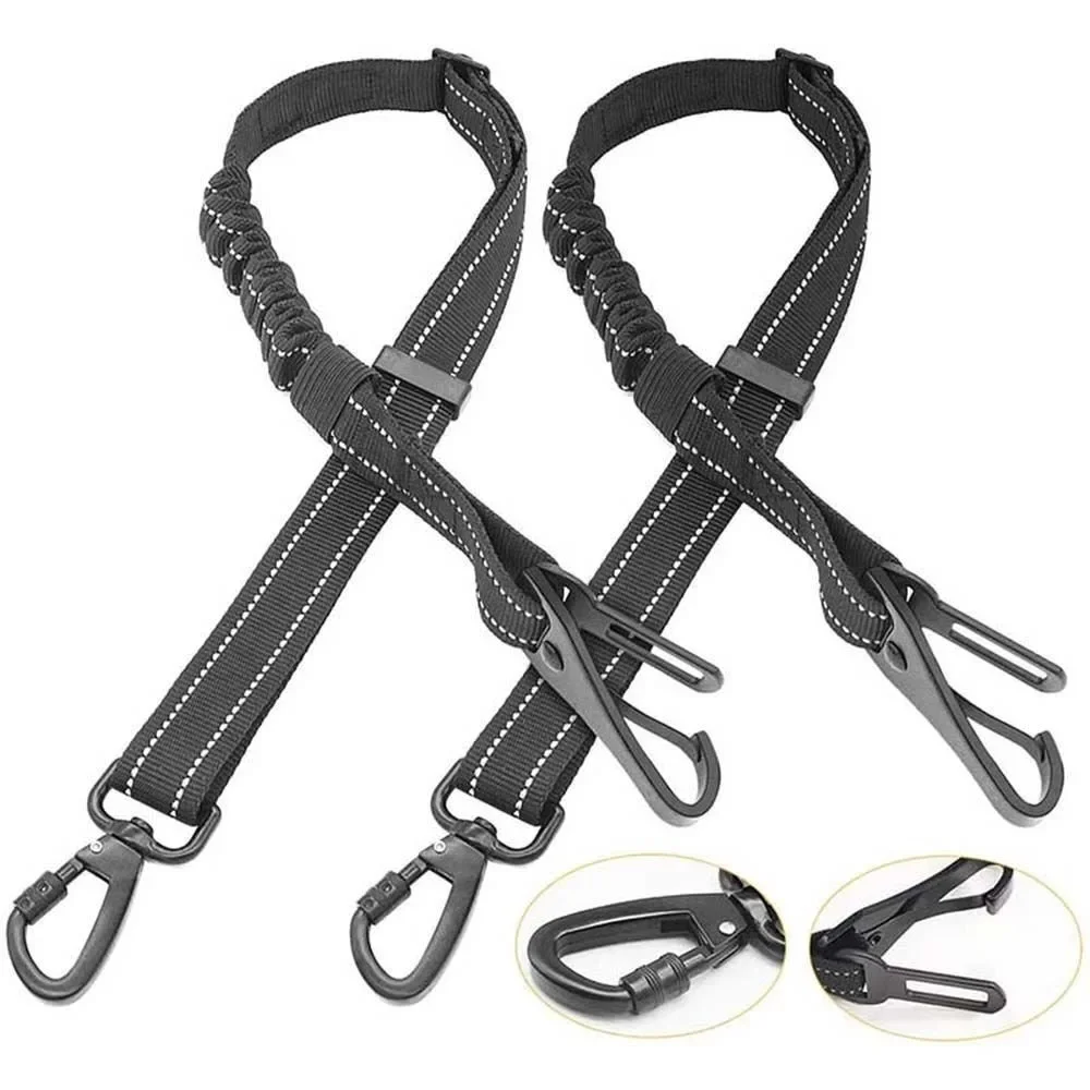 The Bungee Style Seat Belt for Your Dog ONE Bungee & ONE Straight Buckle